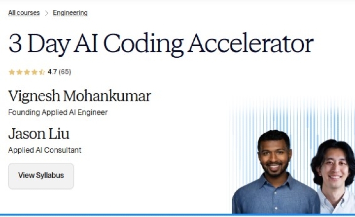 3 Day AI Coding Accelerator by Jason Liu & Vignesh Mohankumar