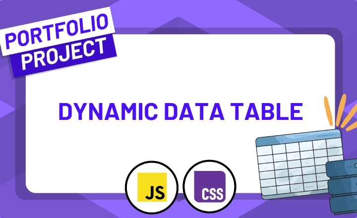 Build a Dynamic Data Table using JavaScript, CSS, and APIs by Zero To ...
