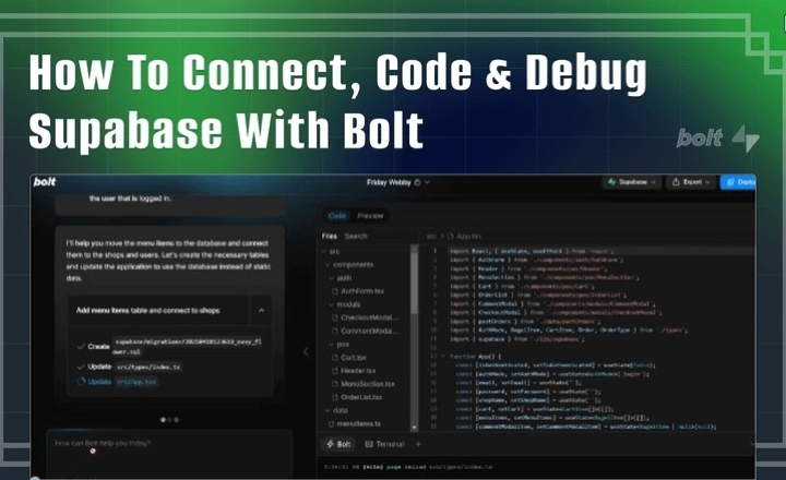 How To Connect, Code & Debug Supabase With Bolt — Online Course