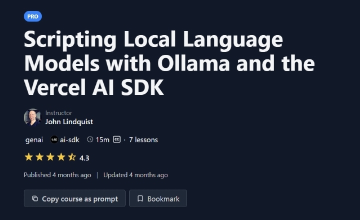 Scripting Local Language Models with Ollama and the Vercel