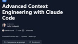 Advanced Context Engineering with Claude Code