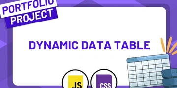 Build a Dynamic Data Table using JavaScript, CSS, and APIs thumbnail