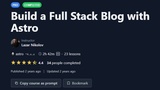 Build a Full Stack Blog with Astro