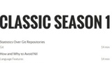 Classic Season 1 Classic Season 1
