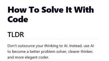 How To Solve It With Code thumbnail