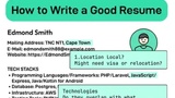 How to Write a Good Resume