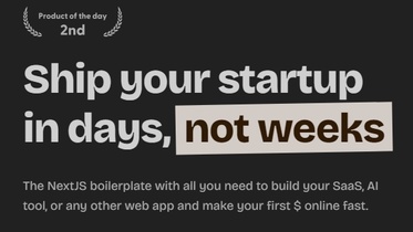 Launch Your Startup in Days, Not Weeks | ShipFast