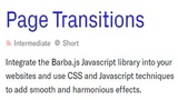 Page Transitions Page Transitions