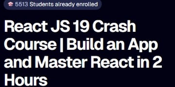 React JS 19 Crash Course | Build an App and Master React in 2 Hours