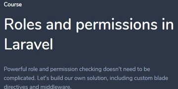 Roles and permissions in Laravel Roles and permissions in Laravel