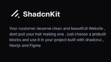 ShadcnKit: The Ultimate Building Blocks for Shadcn UI (Limited LTD (Figma+NextJs))