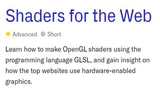 Shaders for the Web