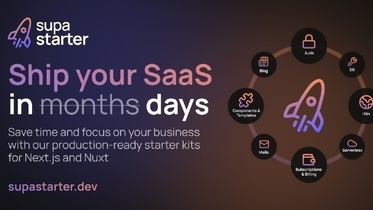 supastarter - SaaS starter kit for Next.js & Nuxt