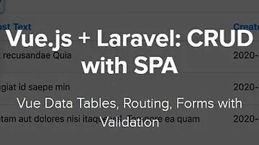 Vue.js + Laravel: CRUD with SPA